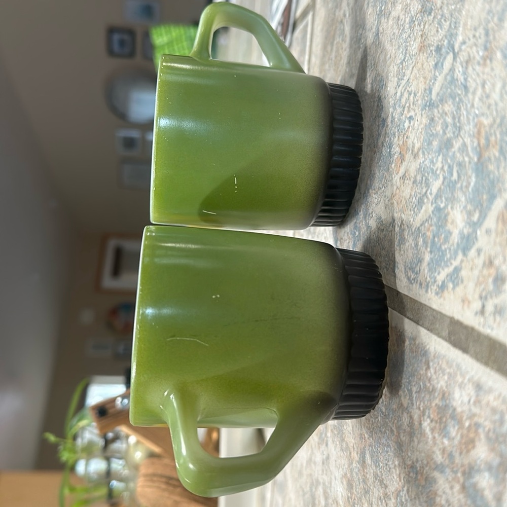 Fire King Ware - Anchor Hocking - Jadeite Green Cups